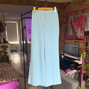 Powder Blue Wide-leg Pants